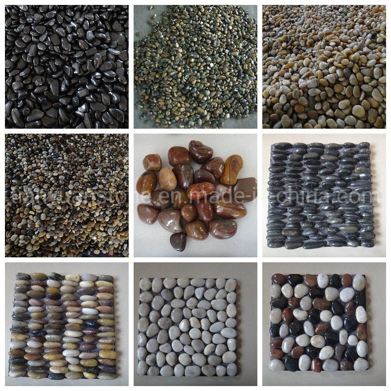 Highly Polished Red River Rock Pebbles for Landscaping and Paving