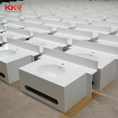 Kkr Seamless Joint Bathroom Vanities in Solid Surface Sink Basins Vanities