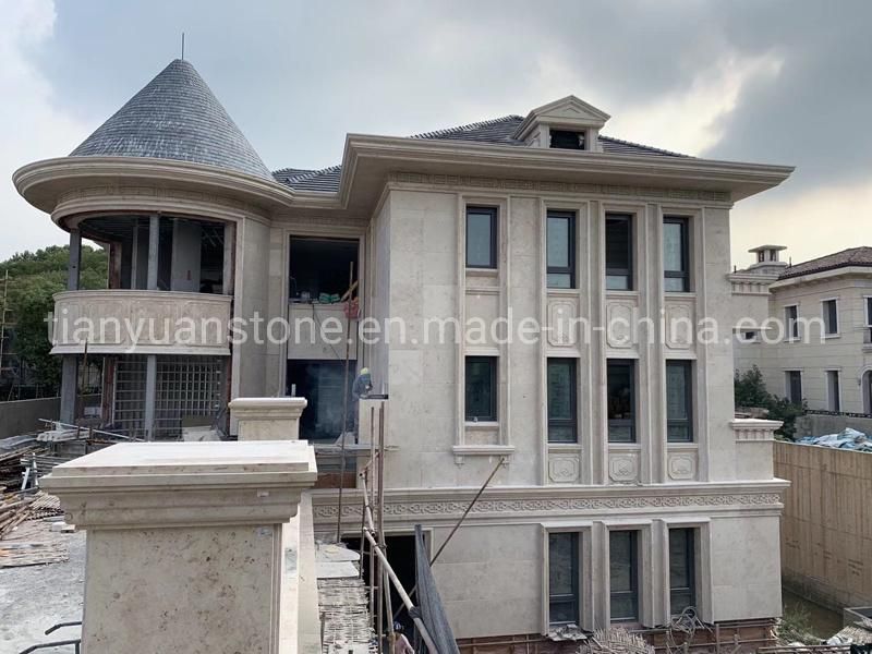 Beige Limestone Flooring Tiles Pavers for Exterior Decoration