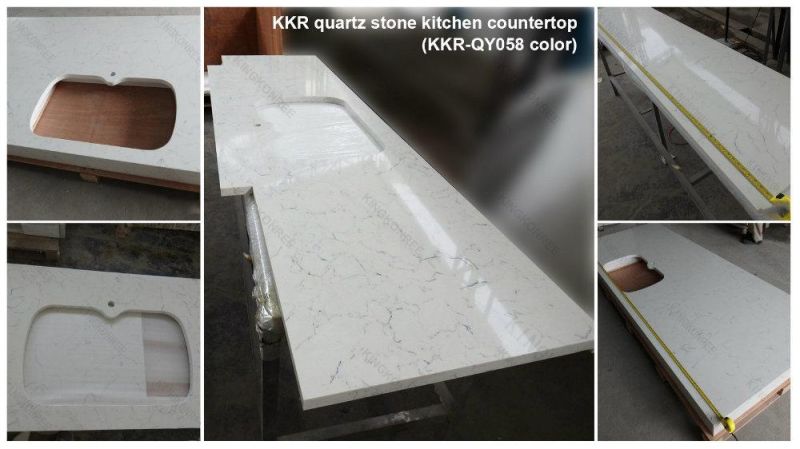Custom Solid Surface Countertop Bathroom Vanity Top for Hotels (KKR-200201-5)