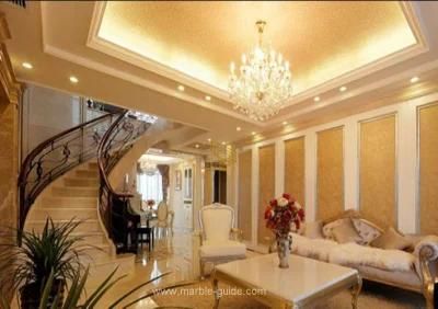 Natural Polished Cream/Beige/Yellow Marble Tiles for Floor/Wall/Fireplace
