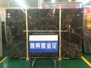 Chinese Nero Portoro Marble Slabs/Tiles for Walling/Flooring/Countertop/Kitchen/Bathroom
