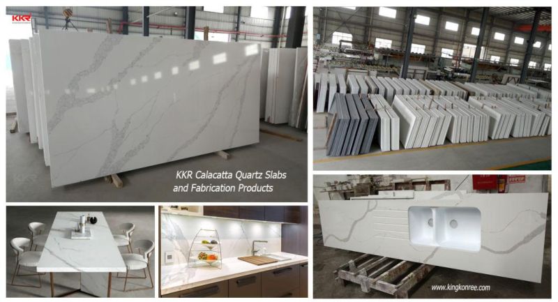 Heat Resistant Artificial White Engineering Stone Slab Quartz