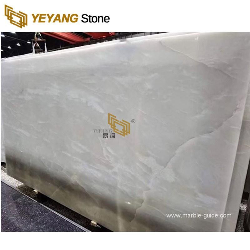 Cary Onyx/Jade White Marble Slabs for Wall/Decoration/Kitchen Counterotop/Island/Vanity/Table Marble Supplier