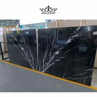 High End Nero Margiua Marble Slabs White Veins Black Marble Slab for Bathroom Sink Countertop