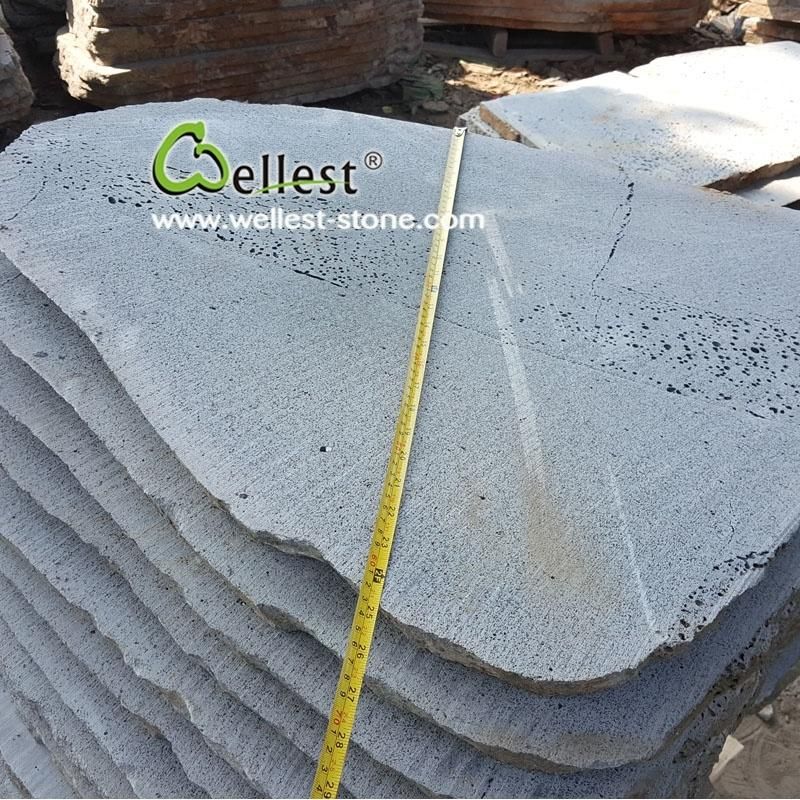 Bluestone Round Pavers Basalt Tiles Path