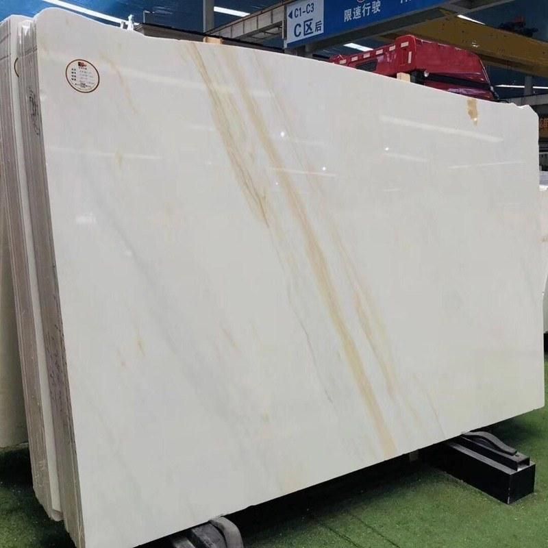 Natural Stone Berige/Gold/White Marble for Background Wall/Floor Tile/Worktop/Table/Mosaic Slab