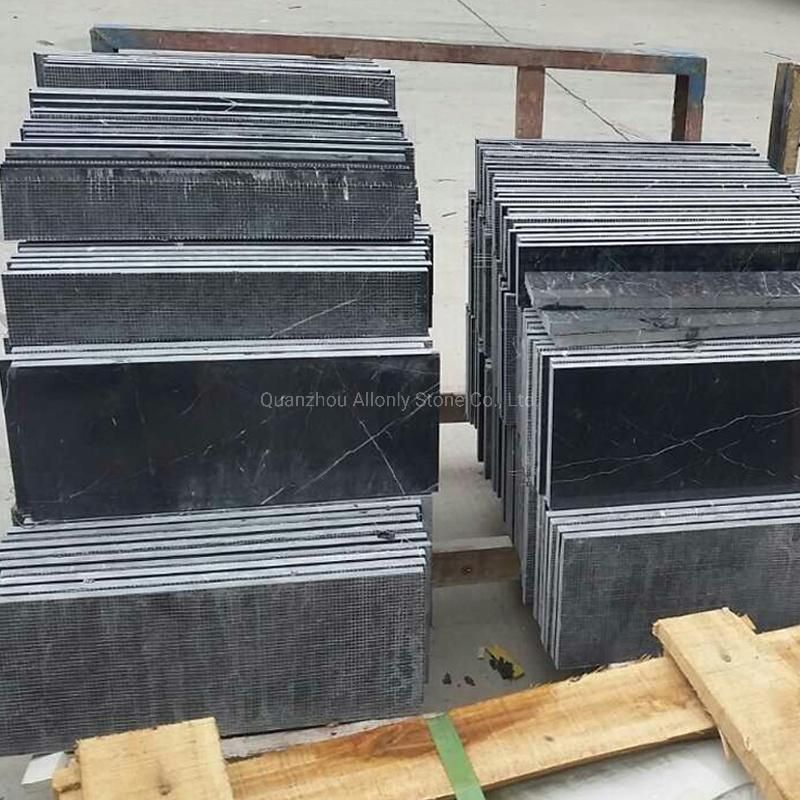 China Cheap Black Marquinia Marble Price Floor Tiles 600X600 Marble