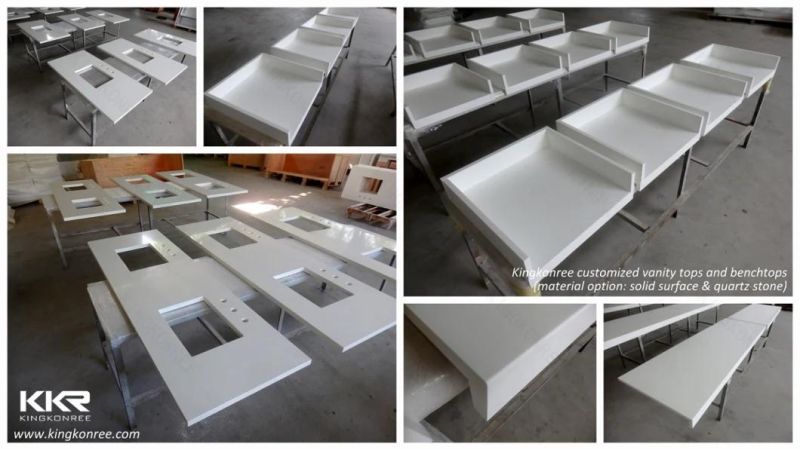 Custom Made Corian Acrylic Solid Surface Bathroom Vanity Counter Top