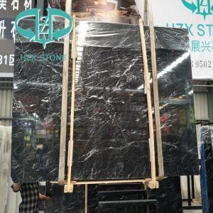 Italy Black Marble/ Black Portoro Gold Marble for Wall Tiles/Interior Decoration/Mosaics/Flooring Tiles