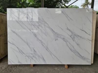 Calacatta Volakas White Artificial Marble Quartz for Countertops and Wall