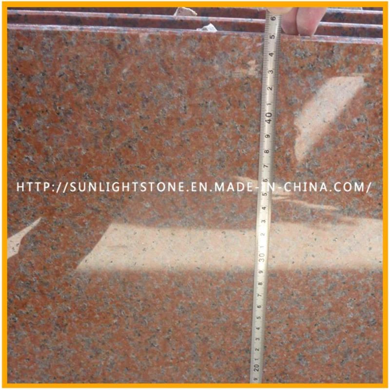 Polishing Tianshan Red Granite Slabs for Floor Tiles or Worktops