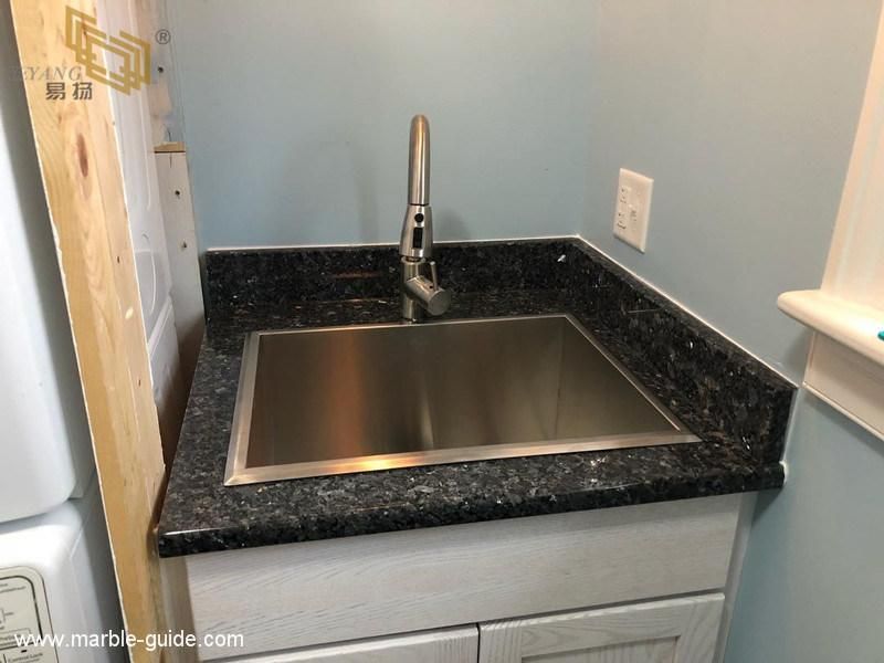 Natural Polished Blue Pearl Granite Slab Bathrooms Vanity Top/Floor/Worktops/Bench/Coffee Table/Window Sill