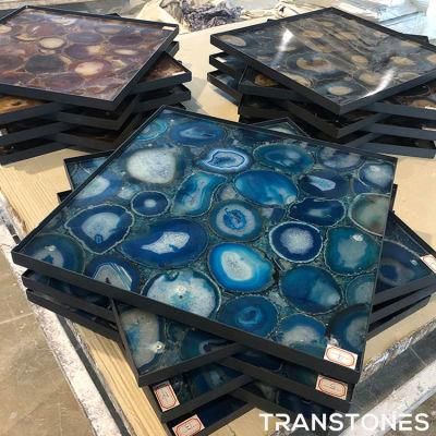 Interior Decorated Material Translucent Polished Natural Agate Sheet