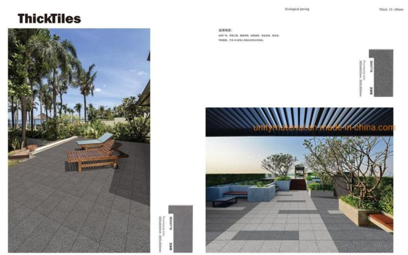High Quality Exterior Paving Stone Floor Brick Full Body 2cm Thick Non-Slip Exterior Paving Stone Porcelain Paver Floor Tiles