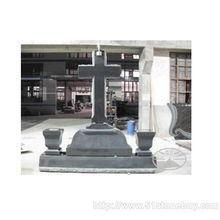 G332 Beida Qing Granite Cross Headstone Tombstone Monument
