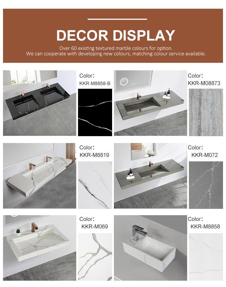 Prefab Commercial Marble Solid Surface Countertop