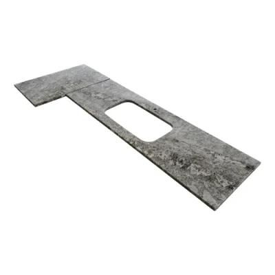 Cheap Bianco Antico Gray Natural Granite Stone Kitchen Countertops with Backsplash