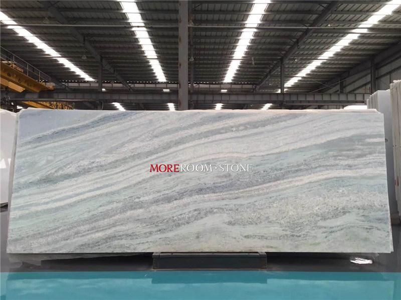 Hot Sale Star Hotel Apartments Choices Blue Ice Crystal Jade Marble Stone for Wall Floor Countertops