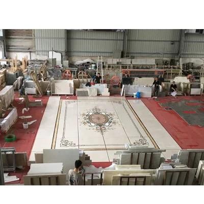 Waterjet Mosaic Tea Room Atrium Living Room Ground Large Area Mosaic Water Chestnut Lines Beauty Layered