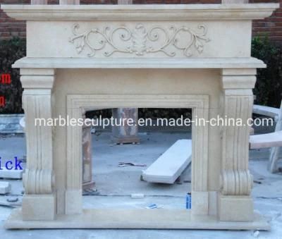 Antique Simple Sculptures Home Decoration Marble Fireplace (SYMF-006)