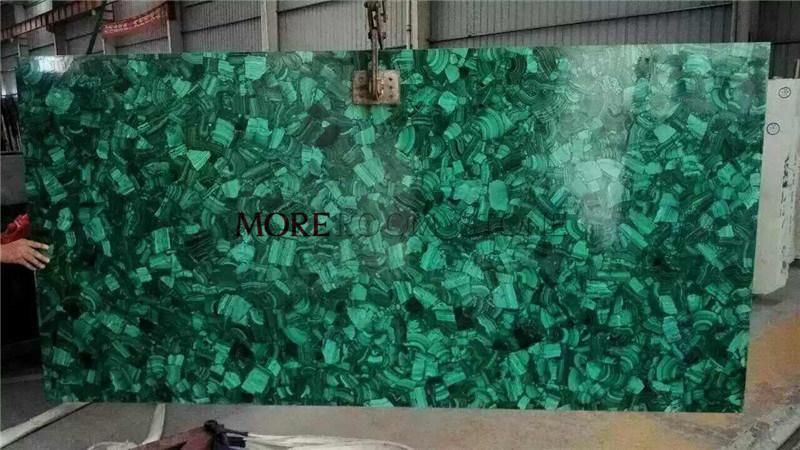 Luxury Villa Wall Design Malachite Green Stone