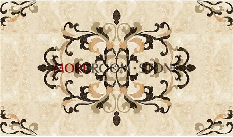 Lift Lobby Waterjet Flooring Kashmir Medallion Marble