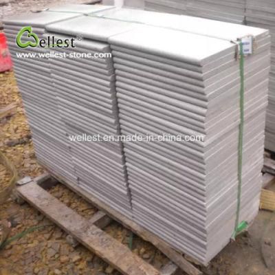 Flamed Finish Pool Round Edging Stone, White Sandstone Pool Coping