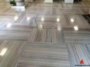 Sandy Gold Wooden Grain / Vein Granite Tile for Floor