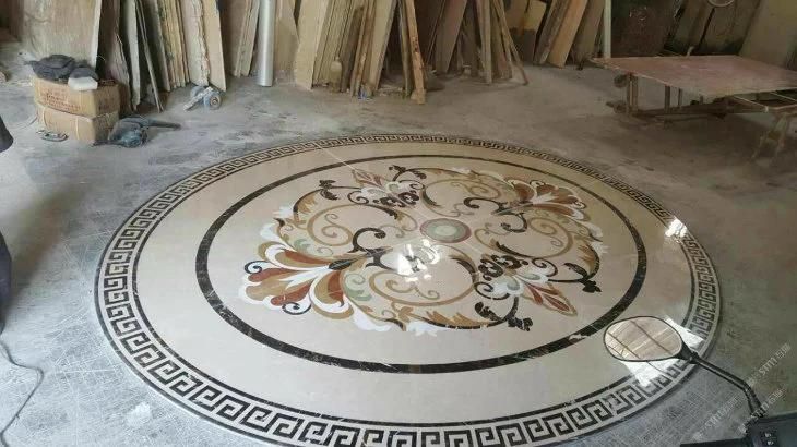 New Innovation Flower Waterjet Stone Medallion Floor