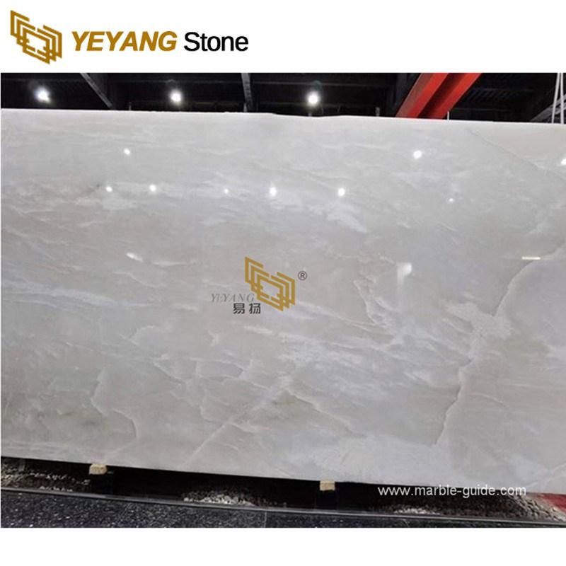 Cary Onyx/Jade White Marble Slabs for Wall/Decoration/Kitchen Counterotop/Island/Vanity/Table Marble Supplier
