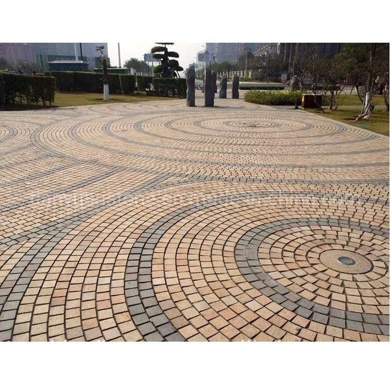 Granite Cobblestone Meshed Paving, Driveway Paving, Patio Paving Stone, Landscaping Stone