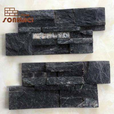 Wholsale Black Quartz Wall Stone Veneer for Construction