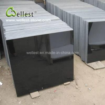 China Polish Mongolia Black Granite Tile for Wall Cladding Floor Covering