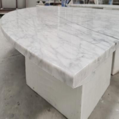 Cheap White Bianco Carrara Granite Marble Stone Materials Types of Countertops