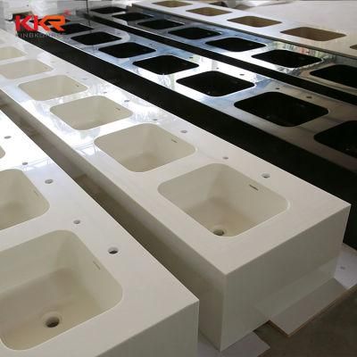 Commercial Stone Sink Public Bathroom Countertop