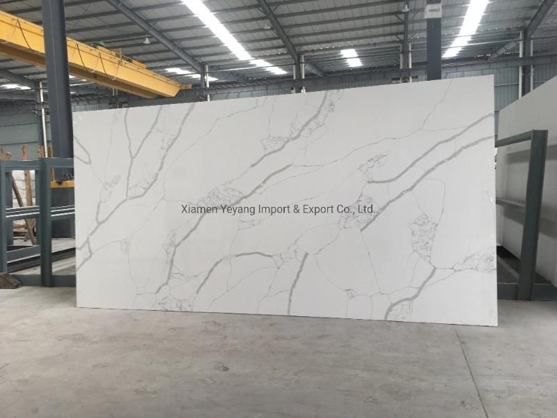 Calacatta Quartz Slabs for Kitchens/Bathroom Design Solid Surface Stone Tiles/Slabs/Countertop