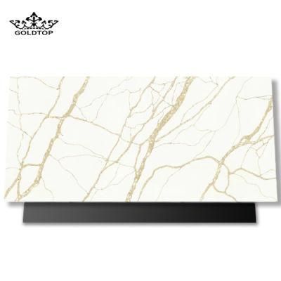 Calacatta Gold Bathroom Vanity Wall Panels Kitchen Countertops Island Worktop Table Tops Artificial Stone Tiles Quartz Slabs