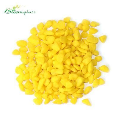Yellow Dyed Colored Gravel Aquarium Painted Sands/Garden Decoration Gravels/Landscaping Stone