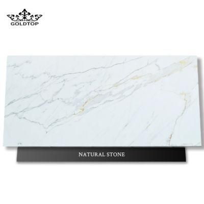 Kitchen Cabinet Countertops Island Worktop Tabletops Bathroom Vanity Wall Panels Tiles Calacatta Gold Natural Stone Marble Slab
