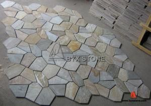 Yellow Wooden Stone Slate Tile/Quartzite for Paving