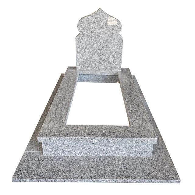 Low Price Muslim Style G603 Grey Granite Kerb Tombstone