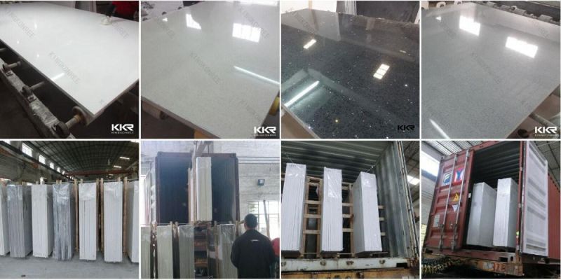 Big Slab White Quartz Mirror White Sparkle Quartz Stone
