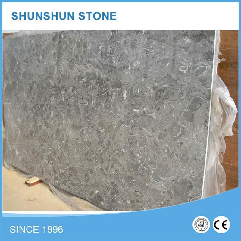Grey China King Flower Marble Slabs for Wall and Flooring