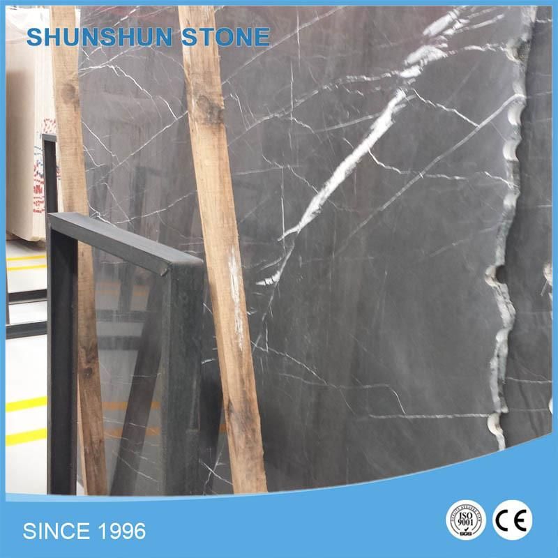 Moderate Price Polished Shakespear Grey Marble Flooring Tiles