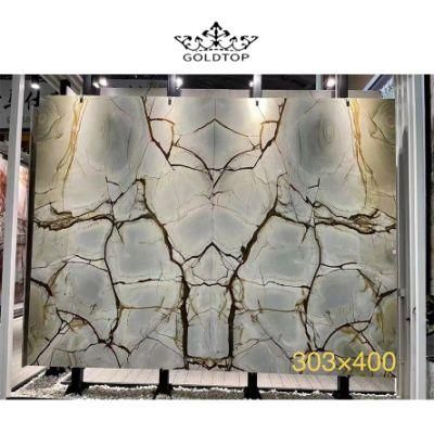 Luxury Stone Tabletops Blue Rome Bathroom Vanity Kitchen Cabinet Countertops Island Worktop Wall Panels Natural Stone Slab Marble Tiles