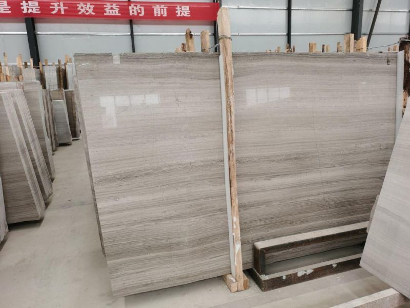 Polished White Wooden Marble
