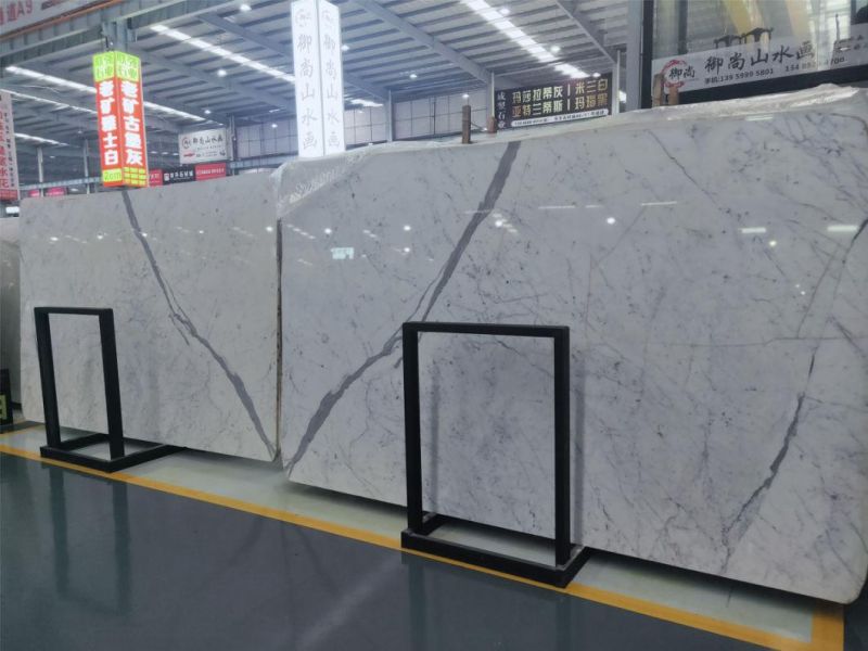 Snow White Stone Marble for Flooring Tiles Slabs Countertops/Worktops/Vanitytops