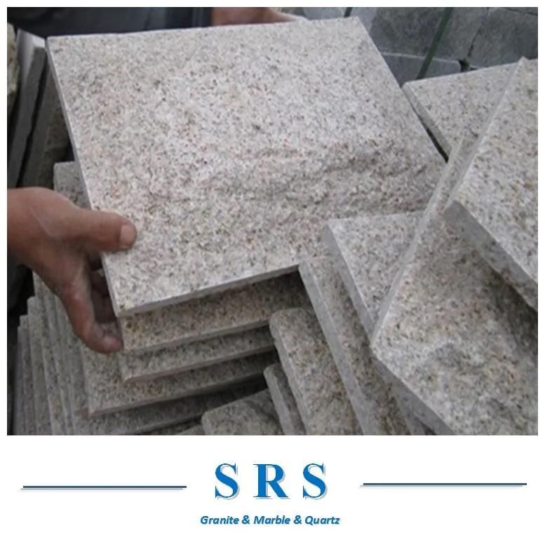 G682 Rusty Yellow Granite in Mushroom Finshed for Wall Cladding