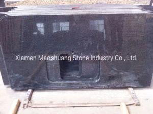 Low Price Chinese Impala Black Granite Prefab Countertop